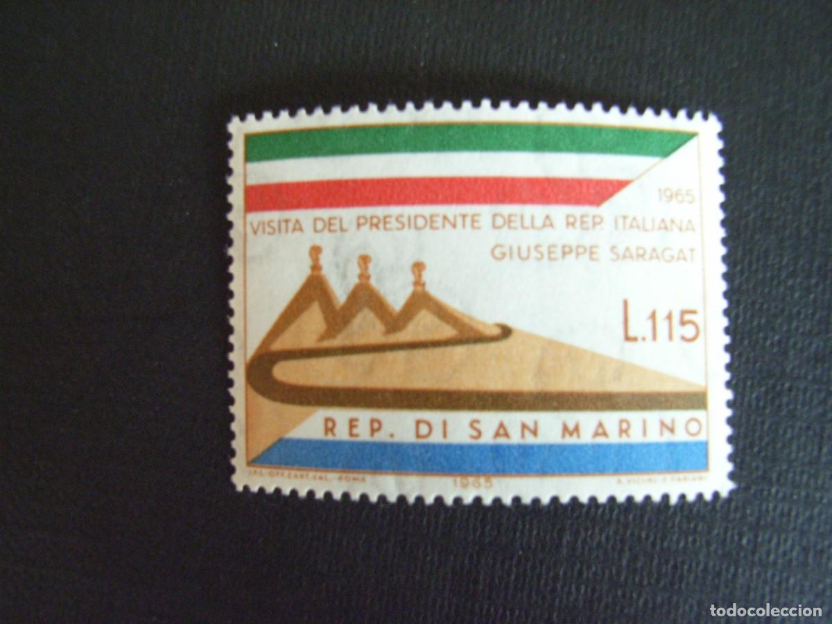Stamps: SAN MARINO N&ordm; YVERT 659*** A&Ntilde;O 1965. VISITA DEL PRESIDENTE ITALIANO G. SARAGAT