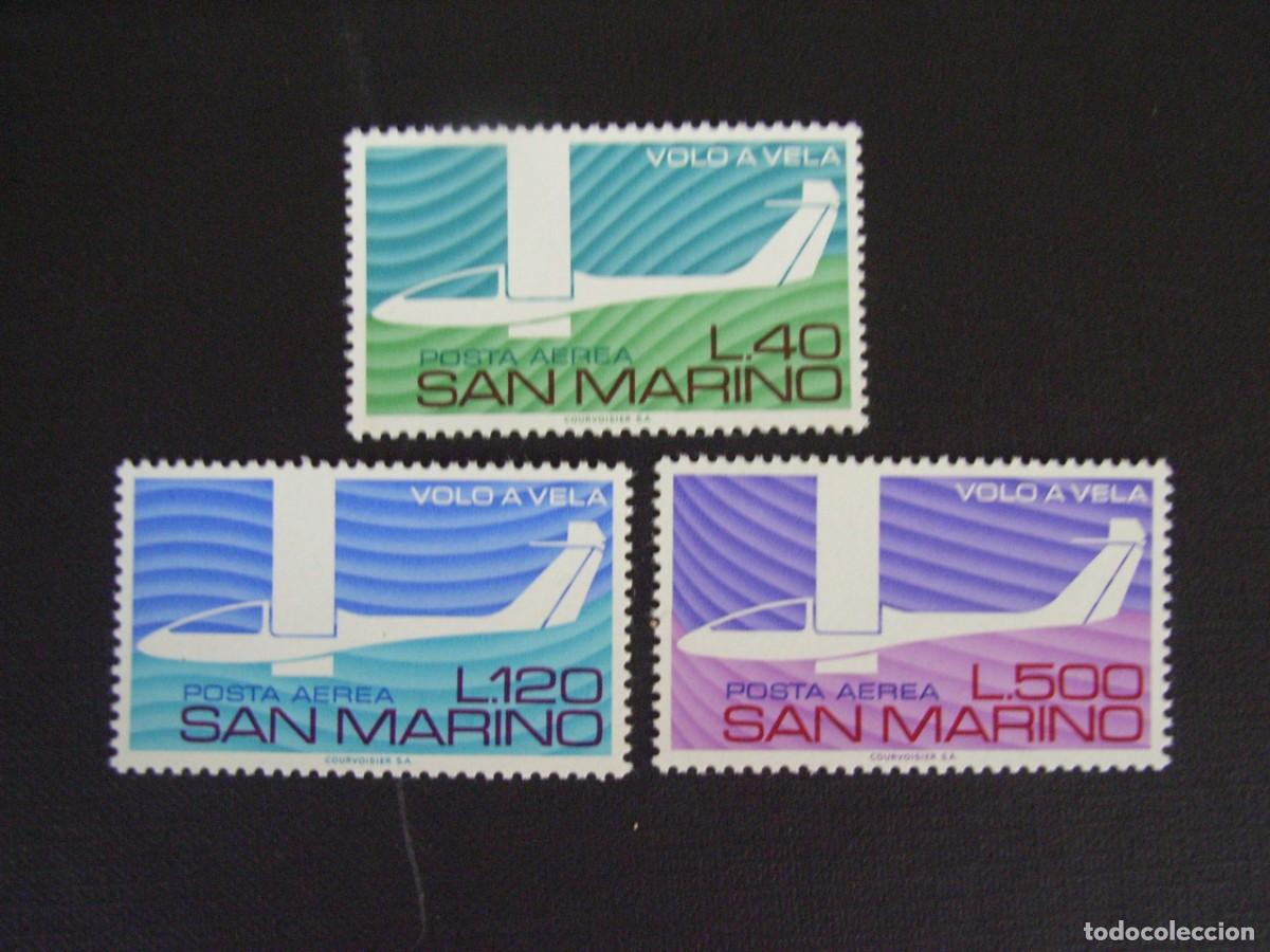 Briefmarken: SAN MARINO N&ordm; YVERT AEREO 140/2*** A&Ntilde;O 1974. HOMENAJE A LOS PIONEROS DEL VUELO A VELA