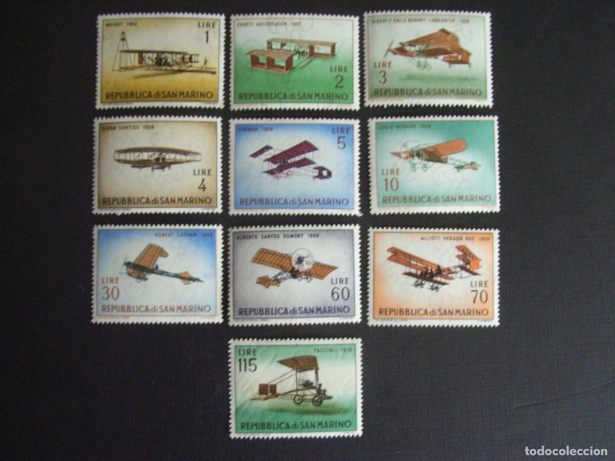 Selos: SAN MARINO N&ordm; YVERT 542/1*** A&Ntilde;O 1962. HISTORIA DE LA AVIACION