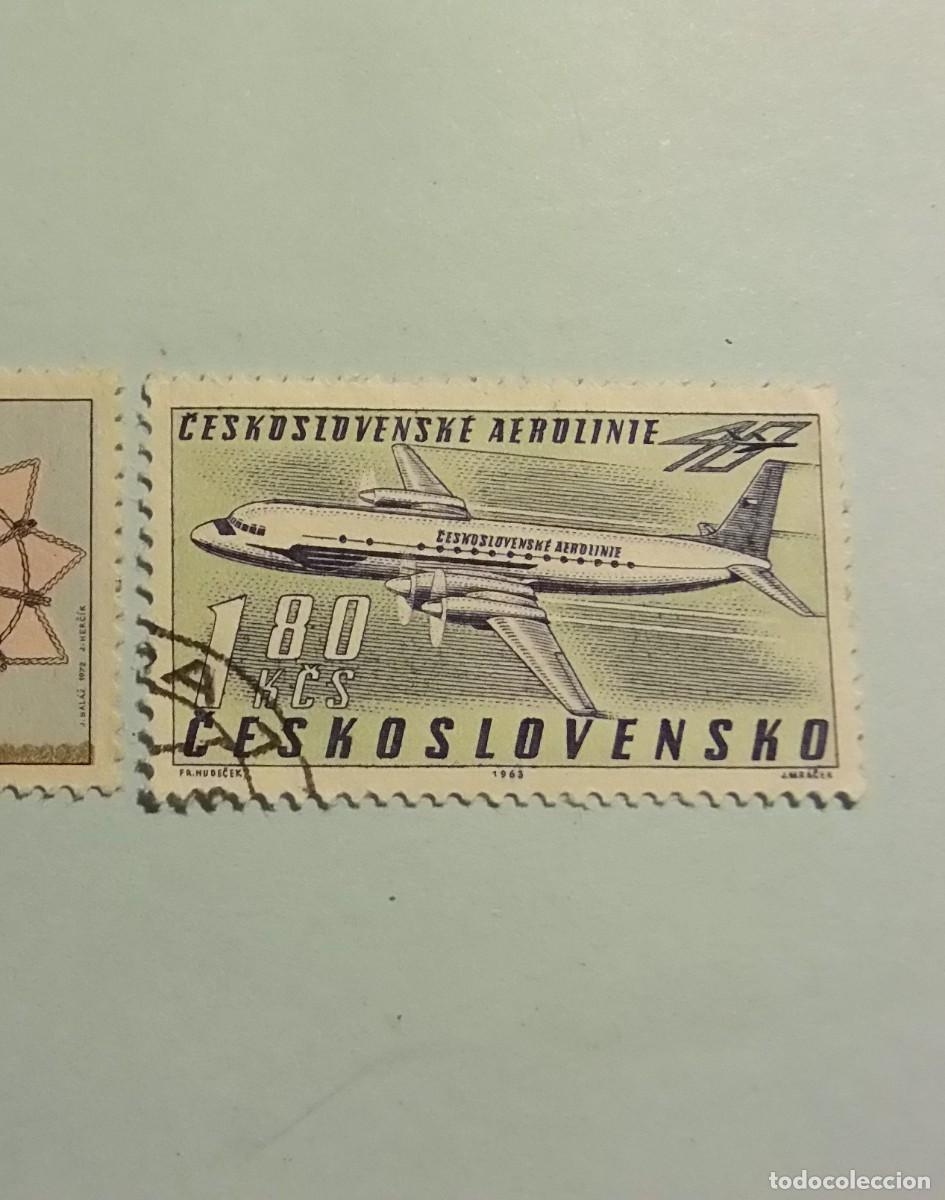 Francobolli: CHECOSLOVAQUIA 1993 - AVIONES - AVI&Oacute;N POLACO Tupolev Tu-104A.