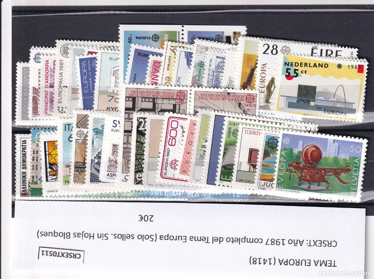 Selos: CRSEXT0511 SELLOS TEMA EUROPA A&Ntilde;O COMPLETO 1987 XX SIN CHARNELA