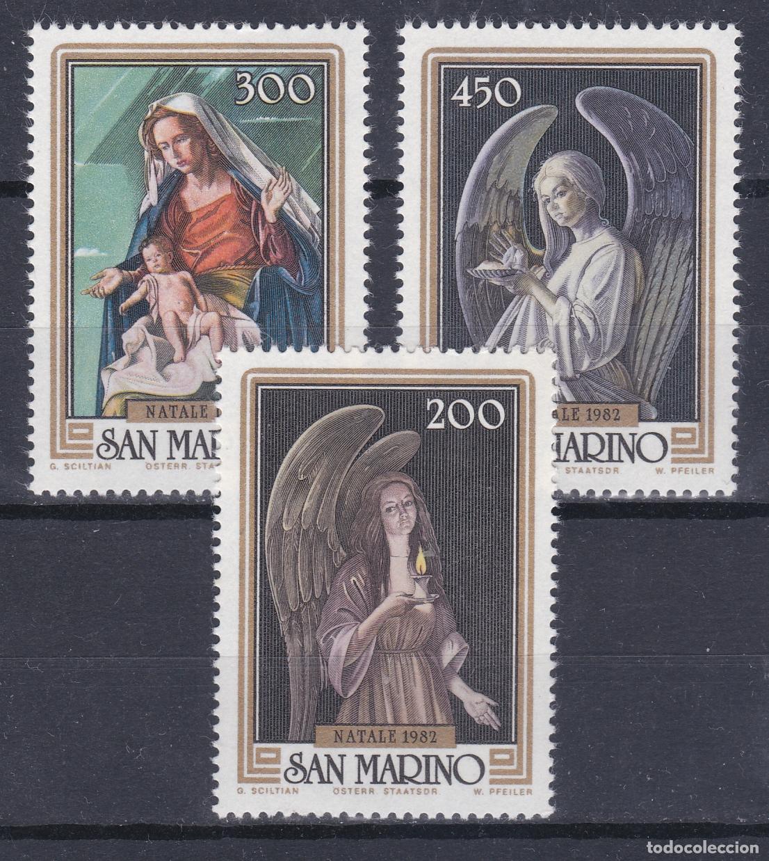 Francobolli: SAN MARINO NUM 1063/65 PINTURA NAVIDAD NUEVO SIN CHARNELA.