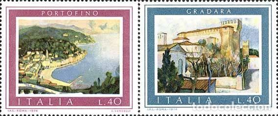 Sellos: Italia - 1192/93 - 1974 Turismo-cuadros de Vangelli-Lujo