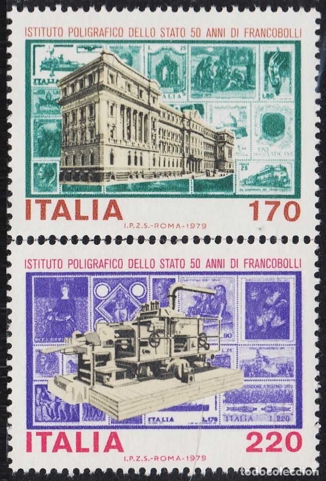 Timbres: Italia Italy 1372/73 1979 50&ordm; Aniversario de la impresi&oacute;n de sellos por el Est