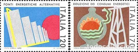 Sellos: Italia - 1414/15 - 1980 Slogans para economizar energ&iacute;a Lujo