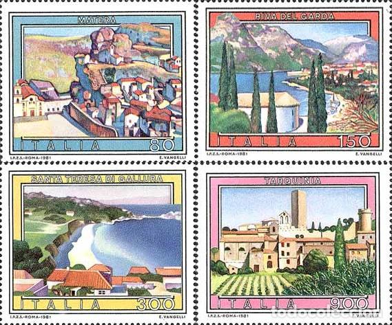 Francobolli: Italia - 1491/94 - 1981 Turismo-vistas-Lujo