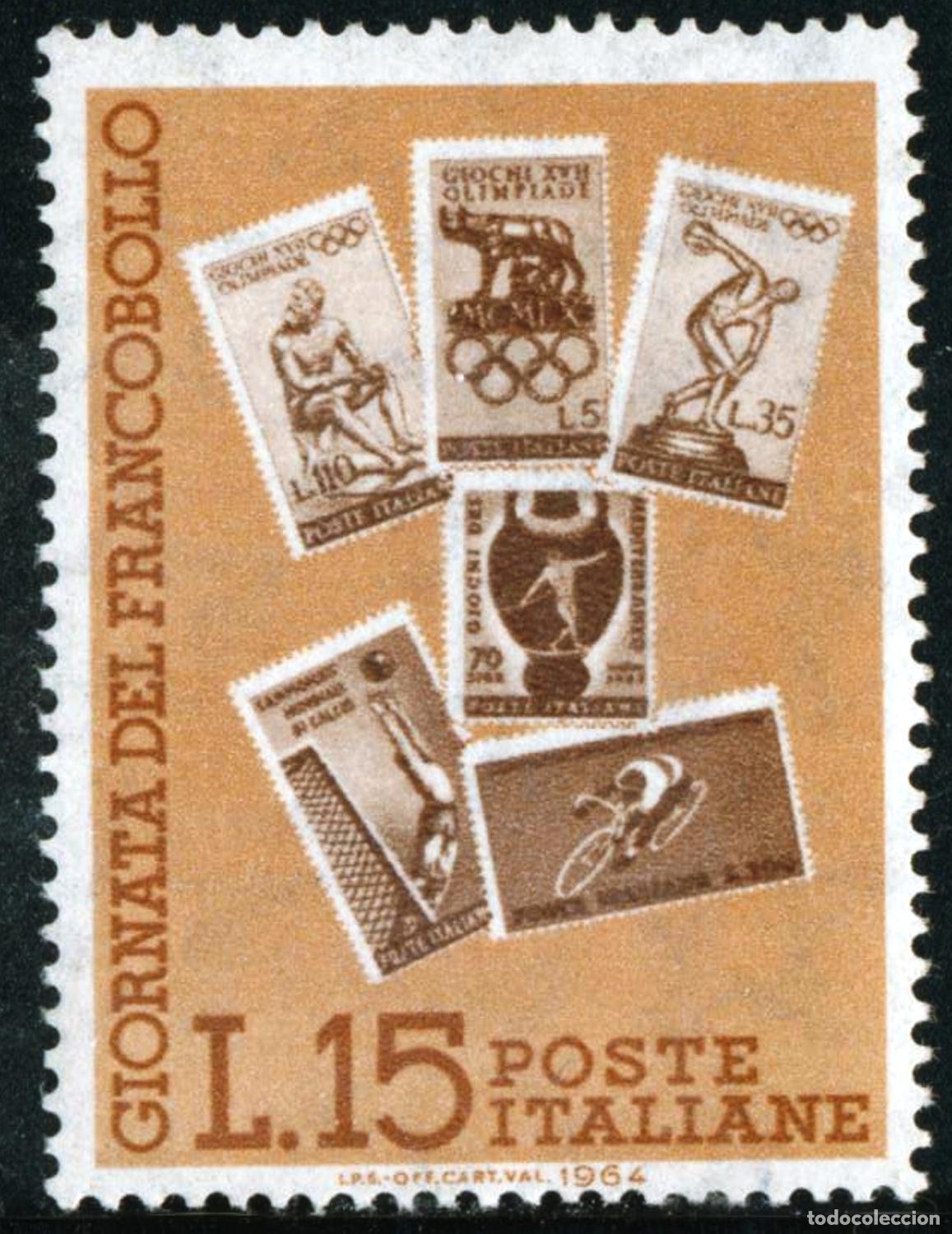 Timbres: DEP1/S Italia Italy N&ordm; 915 1964 VI D&iacute;a del sello Lujo