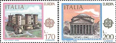 Selos: Italia - 1339/40 - 1978 Europa-monumentos-Lujo