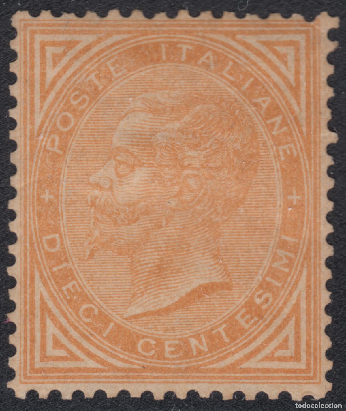 Sellos: Italia Italy 15 1863/77 Vitorio Emmanuel MH