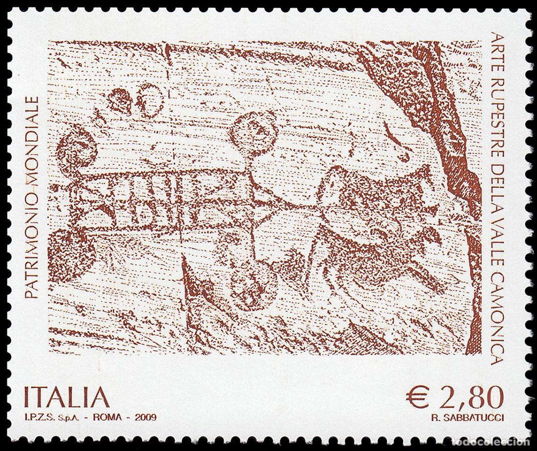 Selos: Italia Italy 3046 2009 Patrimonio Art&iacute;stico y Cultural Arte rupestre del valle
