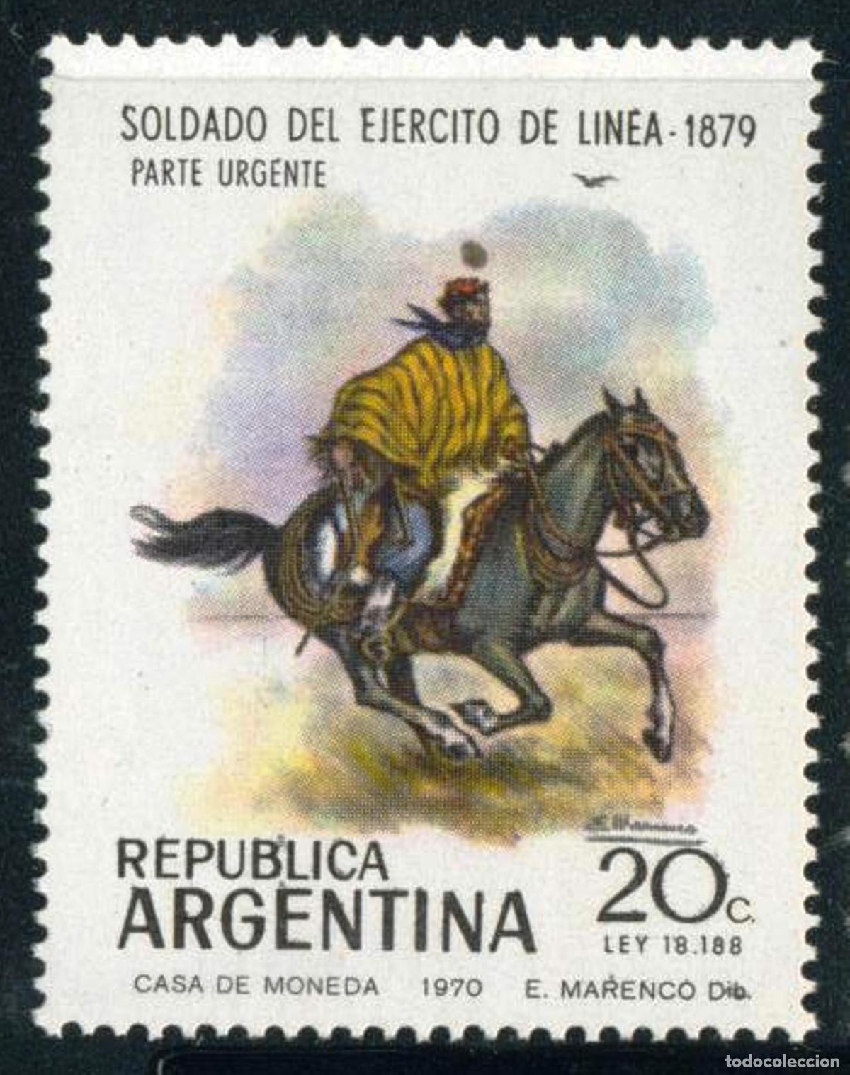Selos: FAU3/S Argentina N&ordm; 873 D&iacute;a del Ej&eacute;rcito MNH