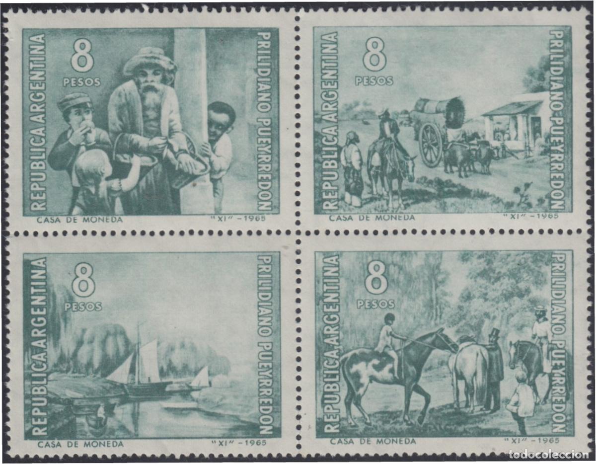 Francobolli: Argentina 725/28 1966 Obras del pintor Prilidiano Pueyrredon MH