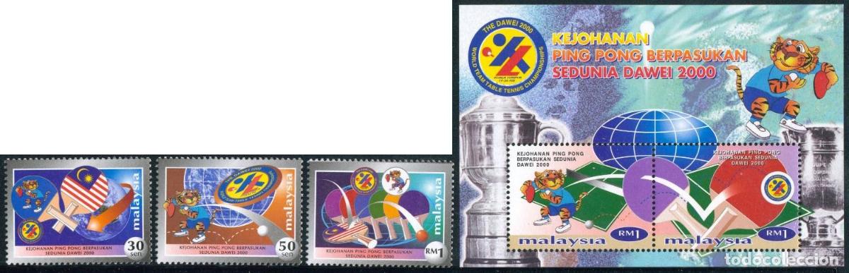Selos: TEN Malasia 869/71 + HB 872/73 2000 MNH