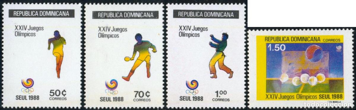 Stamps: TEN Rep. Dominicana 1041A/D 1988 MNH