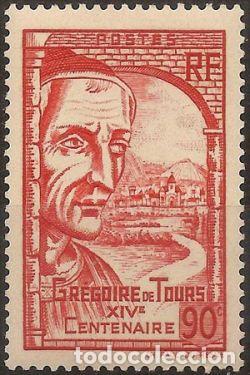 Sellos: France Francia N&ordm; 442 1939 Centenario del nacimiento de Gr&eacute;goire de Tours-Efig