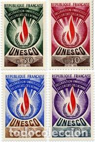 Stamps: France Francia Servicios 39/42 1969-71 Declaraci&oacute;n Universal de los Derechos Hu
