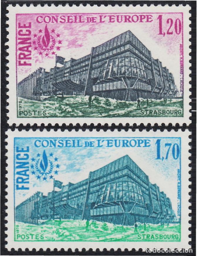 Sellos: France Francia Servicios 58/59 1978 25&ordm; Aniv. convenci&oacute;n europea Derechos Huma