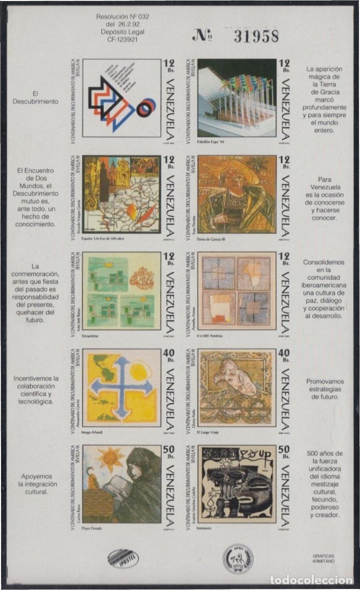 Sellos: Venezuela 1574/83 1992 Expo 92 500 A&ntilde;os del descubrimiento de Am&eacute;rica en Sevil