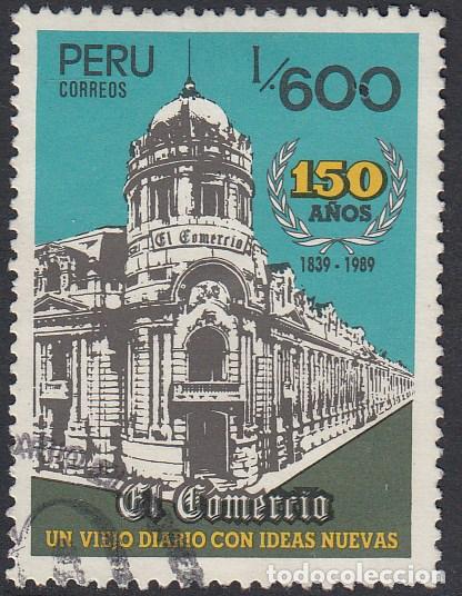 Sellos: Per&uacute; 899 1989 El Comercio Usado - Foto 1