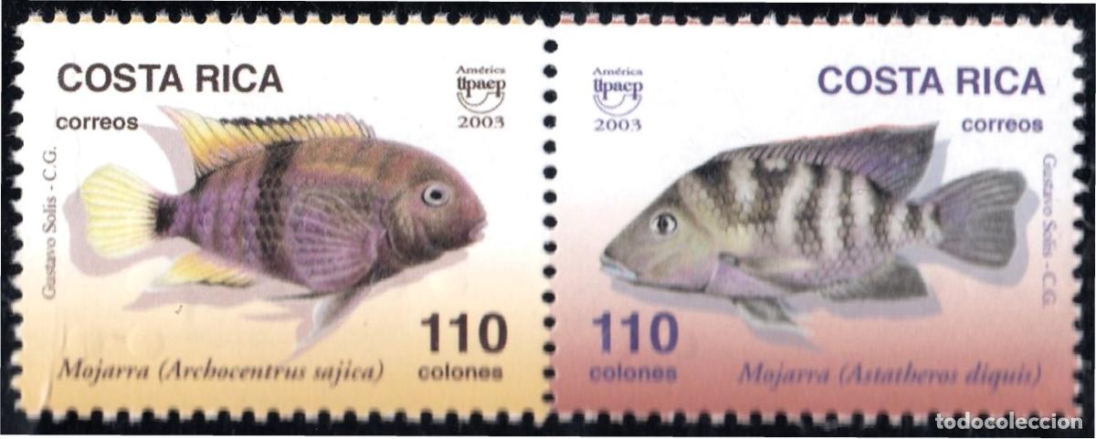 Stamps: Costa Rica 722/23 2003 Serie Am&eacute;rica UPAEP Flora y Fauna Aut&oacute;ctona MNH