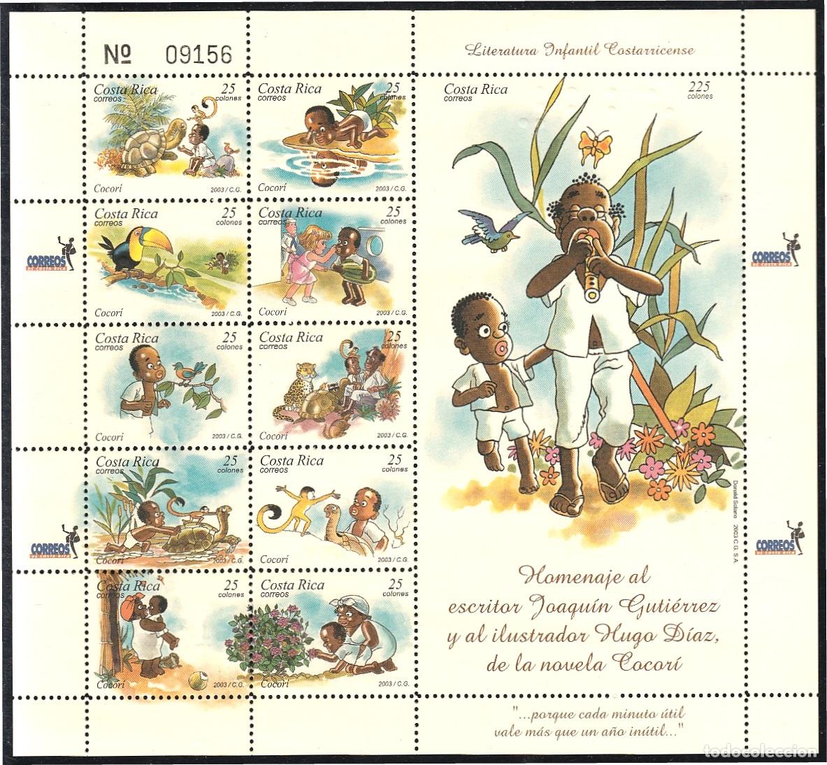 Selos: Costa Rica 728/38 2003 Literatura costarricense para ni&ntilde;os MNH