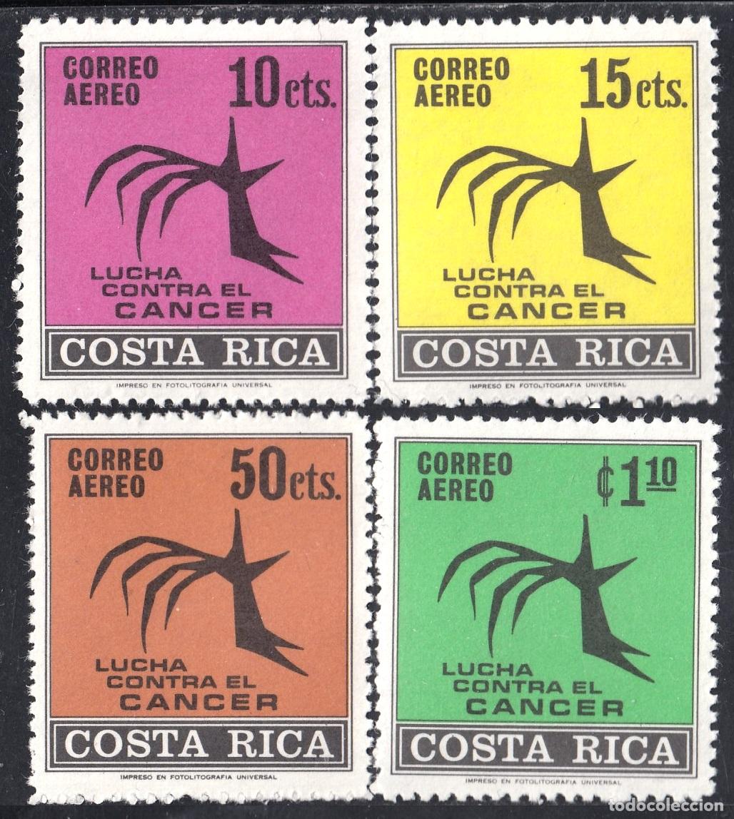 Selos: Costa Rica A- 489/92 1970 Lucha contra el C&aacute;ncer MNH