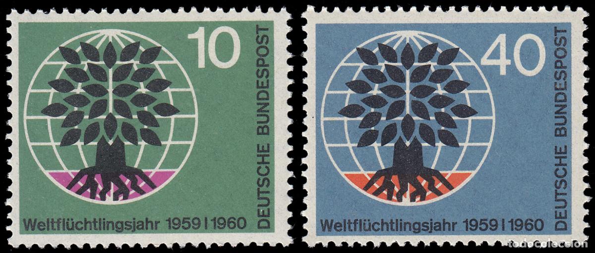 Selos: Alemania Federal Germany 199/00 1960 A&ntilde;io mundial del refugiado MNH