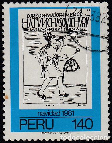 Sellos: Per&uacute; 708 1981 Navidad Usado - Foto 1
