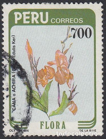 Selos: Per&uacute; 783 1984 Flora Cana o Achira Usado