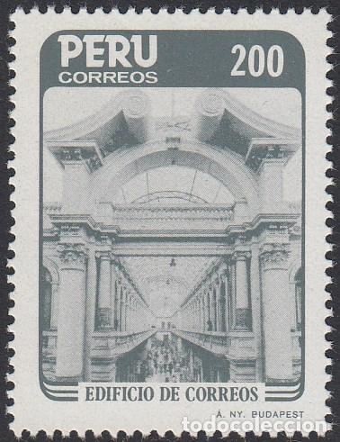 Sellos: Per&uacute; 806 1985 Historia de las comunicaciones Edificio Postal MNH - Foto 1