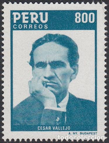 Sellos: Per&uacute; 818 1986 Cesar Vallejo MNH - Foto 1