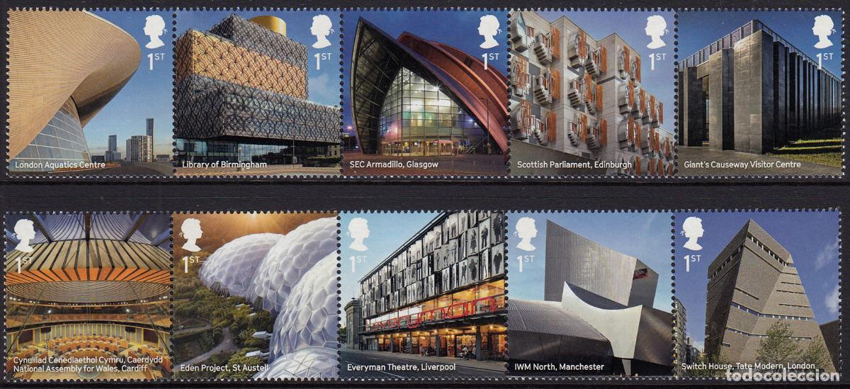 Sellos: Gran Breta&ntilde;a 4467/76 2017 Edificios Hist&oacute;ricos MNH - Foto 1