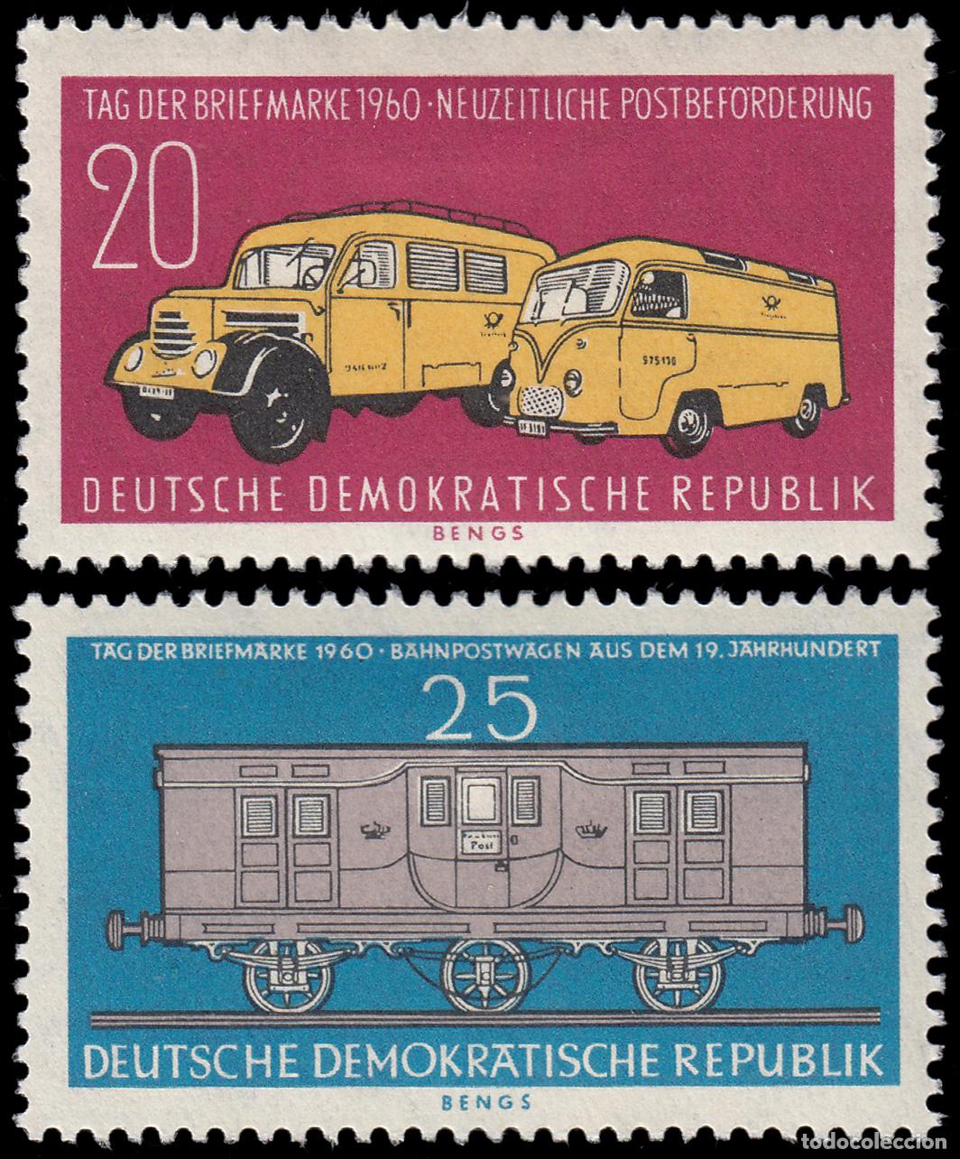 Stamps: Alemania Oriental 504/05 1960 D&iacute;a del sello MH