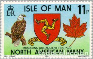 Stamps: FAU1/S Man (isla de) N&ordm; 129 1978 50&ordm; Aniv. de la sociedad North American Man