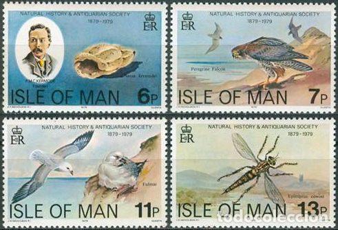 Sellos: FAU1/S Man (isla de) N&ordm; 131/34 1979 Cent&ordm; de la Sociedad de historia natura