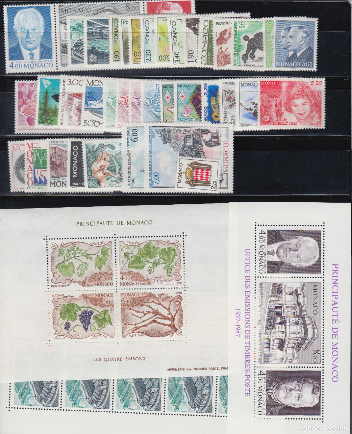 Sellos: Monaco A&ntilde;o completo 1987 MNH - Foto 1