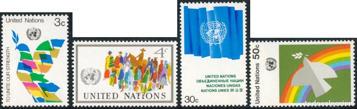 Briefmarken: FAU3 Naciones Unidas New York N&ordm; 259/62 1976 Serie S&iacute;mbolos de la ONU Lujo