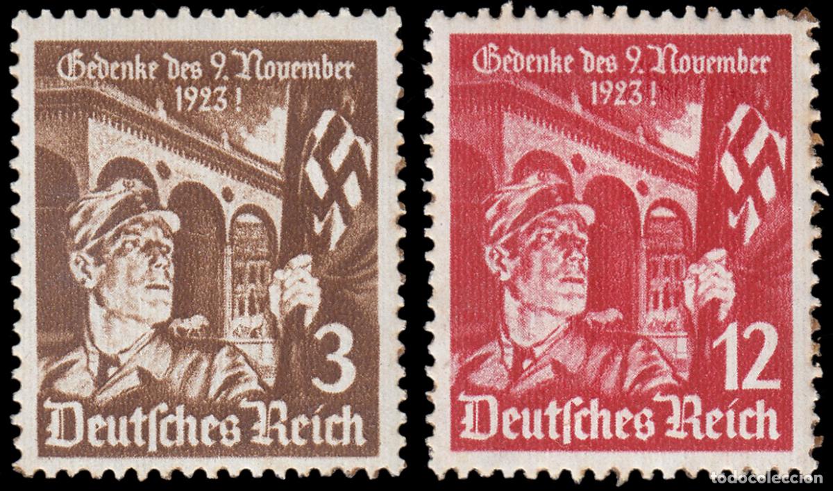 Selos: Alemania Imperio Germany 557/58 1935 12 aniv. de la marcha al Feldherrnhalle MH