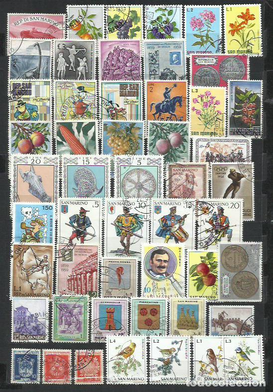 Briefmarken: R678B-LOTE DE SELLOS SAN MARINO,SIN TASAR,SIN REPETIDOS,CONMEMORATIVOS.BONITOS,TEM&Aacute;TICOS. LOTE DE SE
