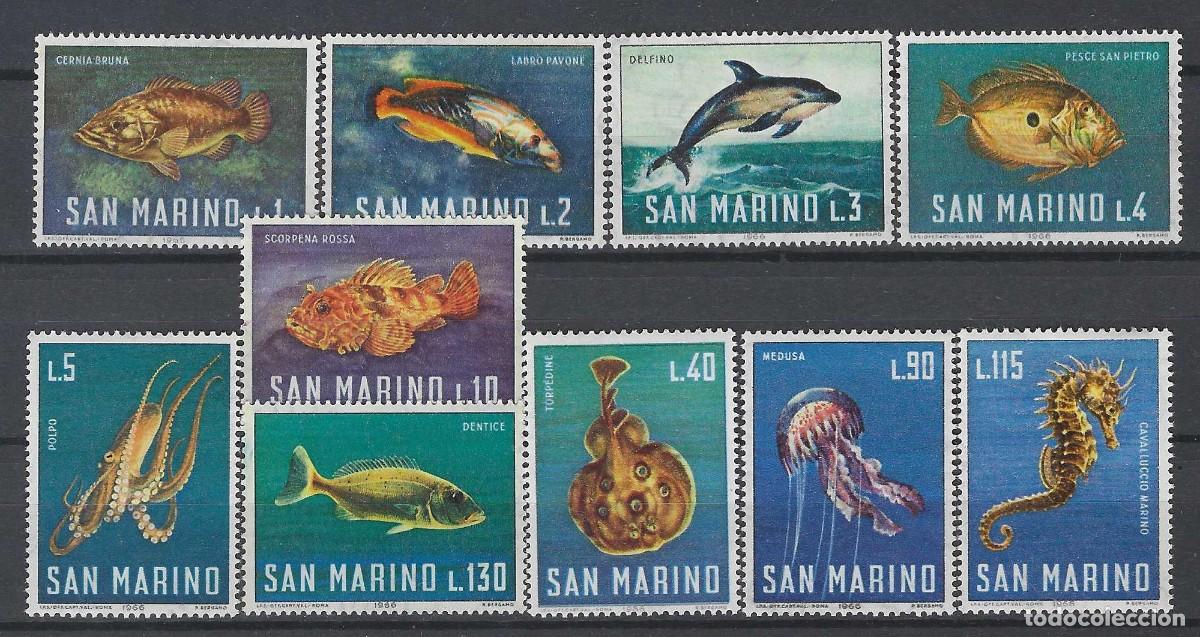 Selos: SAN MARINO 1966 - FAUNA, PECES, SERIE COMPLETA - MH*