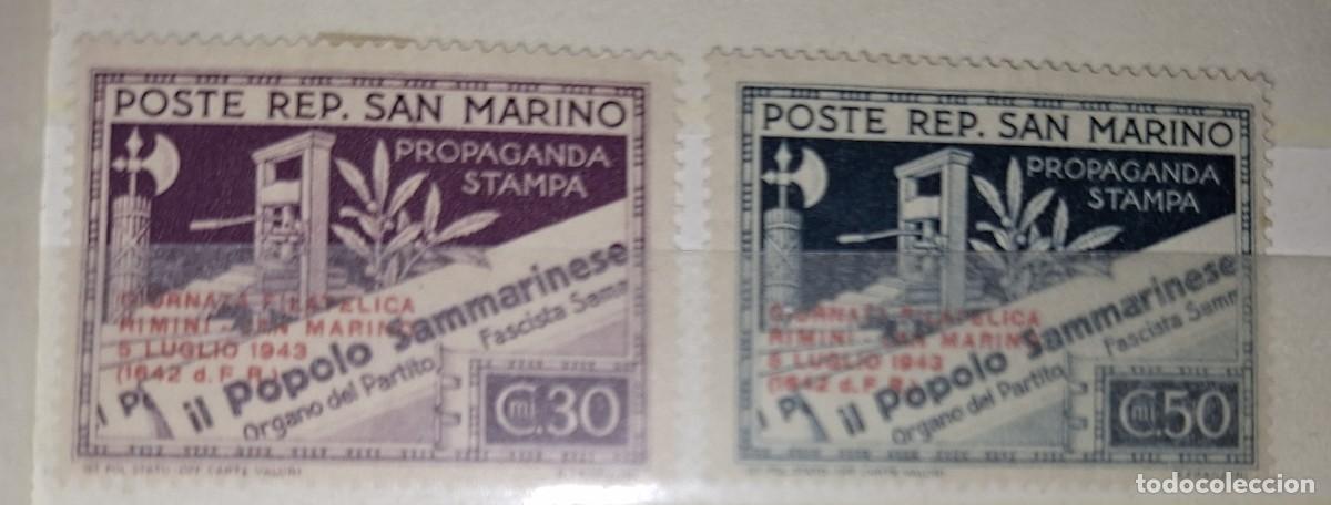 Selos: SAN MARINO, 1943, CAT.YT. 233A/233B.