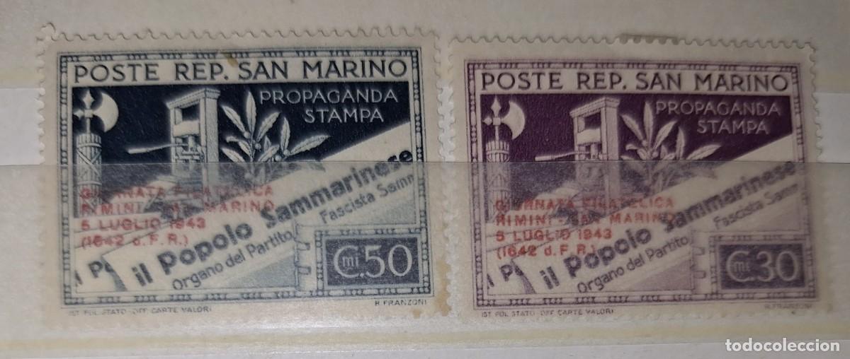 Selos: SAN MARINO, 1943, CAT.YT. 233A/233B.