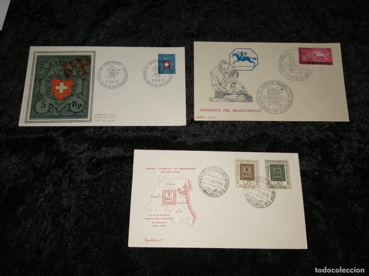 Briefmarken: LOTE SOBRES PRIMER DIA ITALIA Y SUIZA