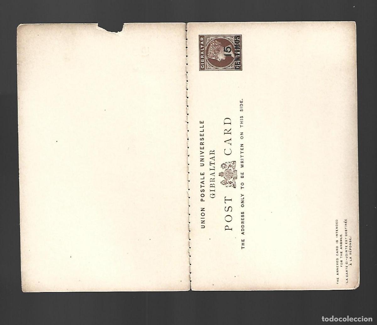 Sellos: GIBRALTAR 15 CENTIMOS DOBLE X2 POST CARD POSTAL - Foto 2