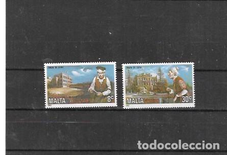 Sellos: MALTA N&ordm; 647 AL 648 (**) - Foto 1