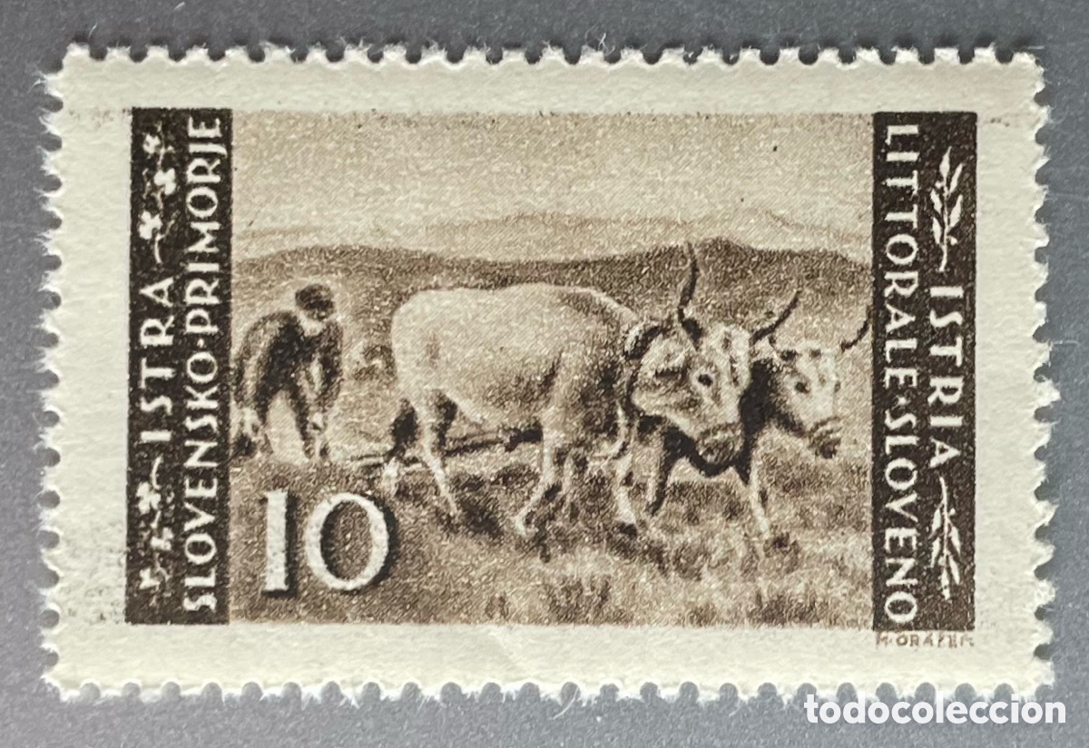 Briefmarken: Istria. Ocupaci&oacute;n yugoslava. Emisi&oacute;n Istria y costa eslovena. Paisaje. 1945
