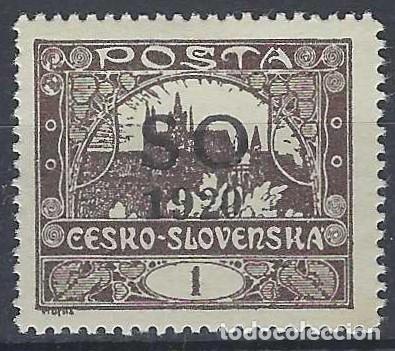 Briefmarken: SILESIA ORIENTAL 1920 - SELLO CHECOSLOVACO SOBRECARGADOS &rdquo;SO 1920&rdquo; - MARR&Oacute;N - MH*