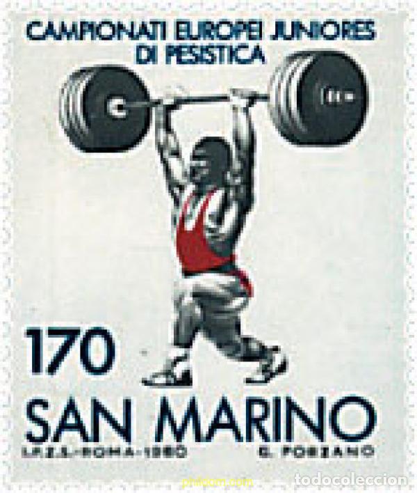 Briefmarken: 70328 MNH SAN MARINO 1980 CAMPEONATOS JUVENILES DE EUROPA DE HALTEROFILIA