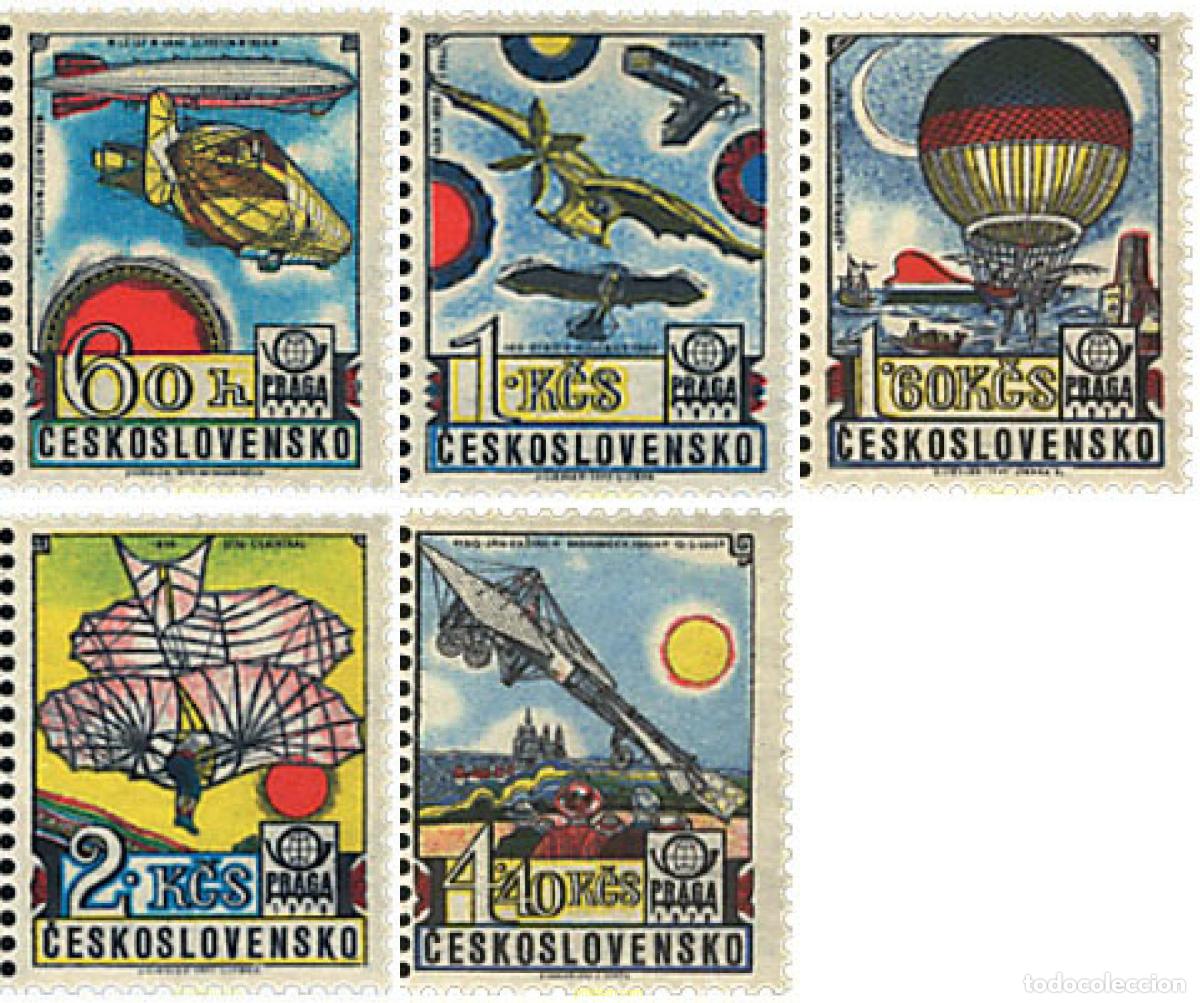 Stamps: 63742 MNH CHECOSLOVAQUIA 1977 PIONEROS DE LA AVIACION