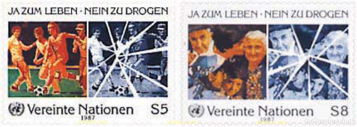 Stamps: 29108 MNH NACIONES UNIDAS. Viena 1987 LUCHA CONTRA LA DROGA